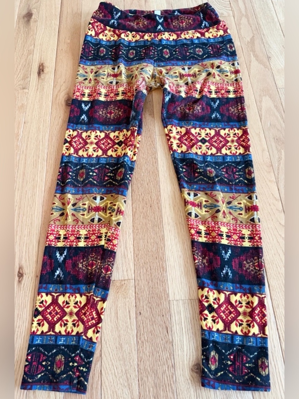 LuLaRoe OS Leggings Buttery Soft Southwestern Aztec Print Multicolor